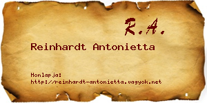 Reinhardt Antonietta névjegykártya